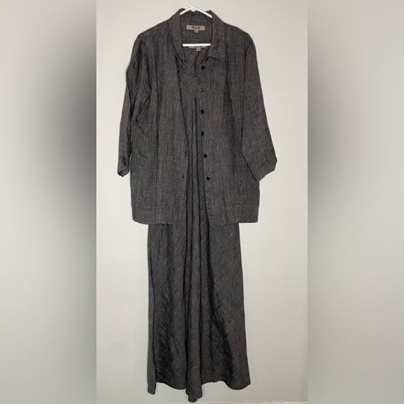 Flax Dresses & Skirts - FLAX Linen Sheath Dress and Jacket Set Size M/L
